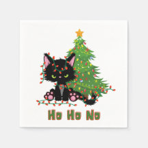 HO HO NO Christmas Cat