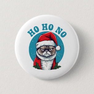 Ho ho no - lustige gruselige Katze Button