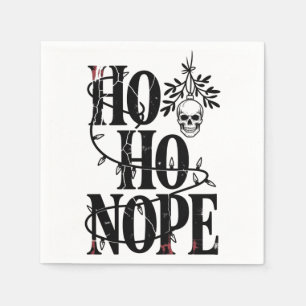 Ho Ho Nope" Lustiger Gruseliger Gotischer Totenkop Serviette