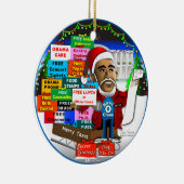 Ho Ho Obama Keramik Ornament (Rechts)