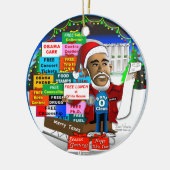 Ho Ho Obama Keramik Ornament (Links)