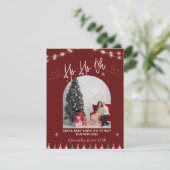Ho ho oh Baby Weihnachtsschwangerschaft Feiertagskarte (Stehend Vorderseite)
