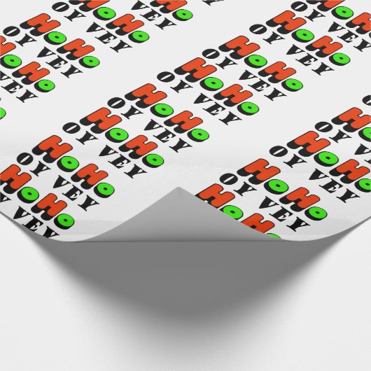 Ho Ho Oy Vey Chrismukkah Geschenk-Verpackung Geschenkpapier (Ecke)