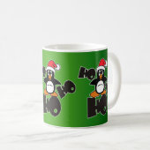 Ho Ho - Pinguin - fröhliche Weihnachten + Ihr Back Kaffeetasse (VorderseiteRechts)