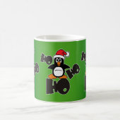 Ho Ho - Pinguin - fröhliche Weihnachten + Ihr Back Kaffeetasse (Mittel)