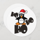 Ho Ho - Pinguin - fröhliche Weihnachten + Ihr Text (Vorne/Hinten)