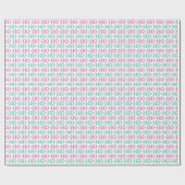 Ho Ho Pink und grüne Weihnachten Geschenkpapier (Flach)