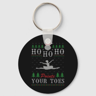 Ho Ho Pointe Ihre Zehen Ugly Weihnachtsballett Da Schlüsselanhänger