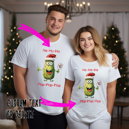 Ho-ho & Pop-Pop-Pop-Pickleball Xmas T-Shirt