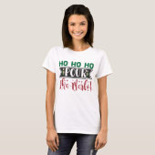 Ho Ho Pour the Merlot Funny Christmas Drink T-Shirt (Vorne ganz)