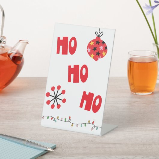 Ho Ho Red Bell und Lights Sockelschild (In SItu)