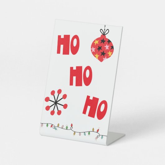 Ho Ho Red Bell und Lights Sockelschild (Vorderseite)