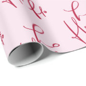 Ho Ho Red Script Holiday Geschenkpapier (Rolleneckpunkt)