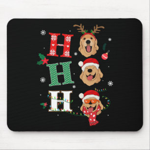 Ho Ho Retrievers Golden Xmas Outfit Weihnachtskost Mousepad