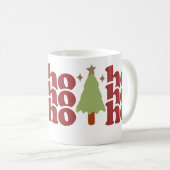Ho Ho Retro Groovy Weihnachtsfeiertage Kaffeetasse (VorderseiteRechts)