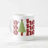 Ho Ho Retro Groovy Weihnachtsfeiertage Kaffeetasse (Vorderseite Links)