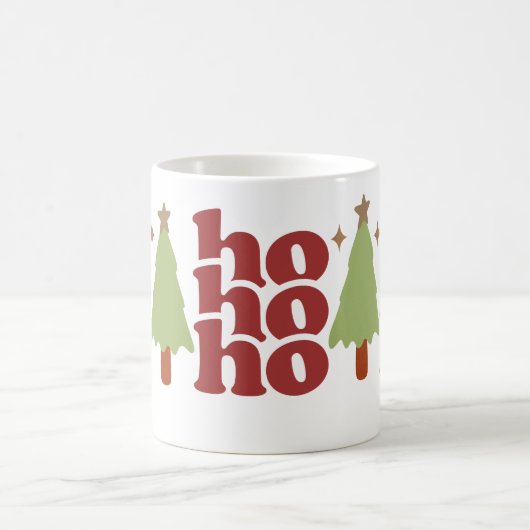 Ho Ho Retro Groovy Weihnachtsfeiertage Kaffeetasse (Mittel)