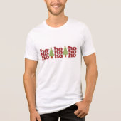 Ho Ho Retro Groovy Weihnachtsfeiertage Tri-Blend Shirt (Vorderseite)