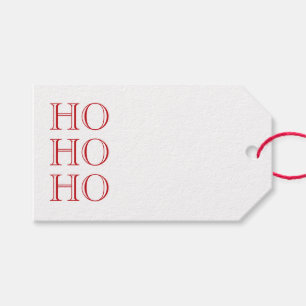 Ho Ho Rot & Weiß Blanko Moderne Weihnachten Geschenkanhänger