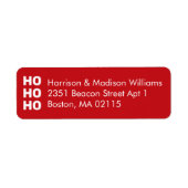 Ho Ho Rot-Weiß-Weihnachtsfeier Rücksendeadresse (Vorne)