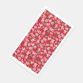 Ho Ho Rote und grüne Weihnachtsbände Rot Serviette (Ecke)