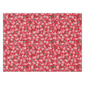 Ho Ho Rote und grüne Weihnachtsbände Rot Tischdecke (Vorderseite (Horizontal))
