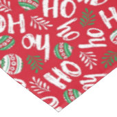 Ho Ho Rote und grüne Weihnachtsbände Rot Tischdecke (Schrägansicht)