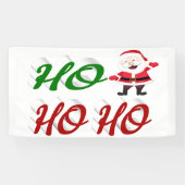 Ho Ho Santa Claus Weihnachtsgrün-Skript Banner (Horizontal)