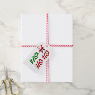 Ho Ho Santa Claus Weihnachtsgrün-Skript Geschenkanhänger