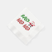 Ho Ho Santa Claus Weihnachtsgrün-Skript Serviette (Ecke)