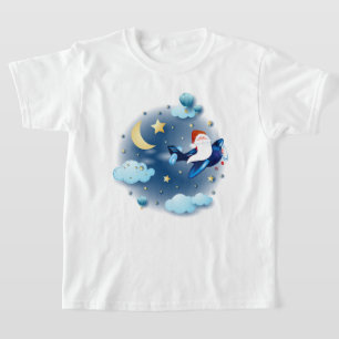 Ho ho! Santa im Flugzeug T-Shirt