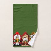 Ho-Ho Santa Niedlich Cartoon Weihnachtshandtuch Se Badhandtuch Set (Handtuch)