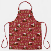 Ho Ho Santa Sleigh und Reindeer Schürze (Vorderseite)