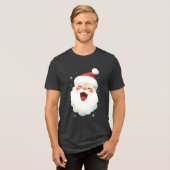 Ho ho santa Tri-Blend shirt (Vorderseite voll)