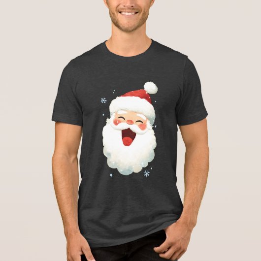 Ho ho santa Tri-Blend shirt (Vorderseite)