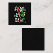 Ho Ho Santa Turtles Dekoration Quadratische Visitenkarte (Vorne/Hinten)