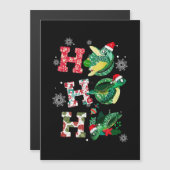 Ho Ho Santa Turtles Weihnachtsdekor Magnetkarte (Vorne/Hinten)