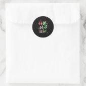 Ho Ho Santa Turtles Weihnachtsdekor Runder Aufkleber (Tasche)
