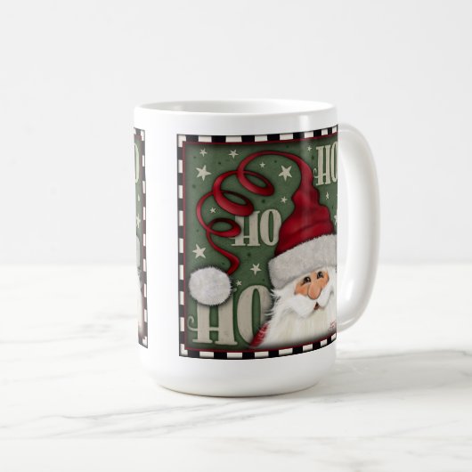 Ho Ho Santa Whimsical Niedlich Coffee Tasse (VorderseiteRechts)