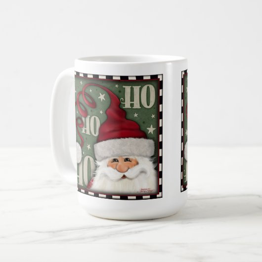 Ho Ho Santa Whimsical Niedlich Coffee Tasse (Vorderseite Links)