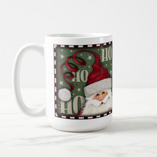 Ho Ho Santa Whimsical Niedlich Coffee Tasse (Links)