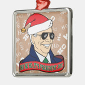 Ho Ho sein Präsident Joe Biden zu Weihnachten in S Ornament Aus Metall (Links)