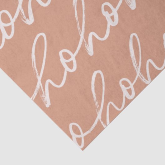 Ho Ho Skript Brown White Christmas Seidenpapier (Ausschnitt)