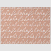 Ho Ho Skript Brown White Christmas Seidenpapier (Vorderseite)