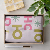 Ho Ho Snowflakes Pink Green Gold Weihnachten Seidenpapier (Geschenk)