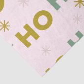 Ho Ho Snowflakes Pink Green Gold Weihnachten Seidenpapier (Ausschnitt)