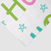 Ho HO Stars Pastel Blue Green Pink Weihnachten Seidenpapier (Ausschnitt)