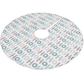 Ho Ho Tree Skirt Polyester Weihnachtsbaumdecke (Schrägansicht)