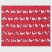 Ho Ho Typografie Weihnachtsfeiertag Geschenkpapier (Flach)