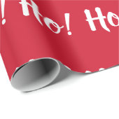 Ho Ho Typografie Weihnachtsfeiertag Geschenkpapier (Rolleneckpunkt)